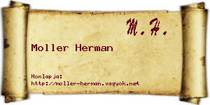 Moller Herman névjegykártya